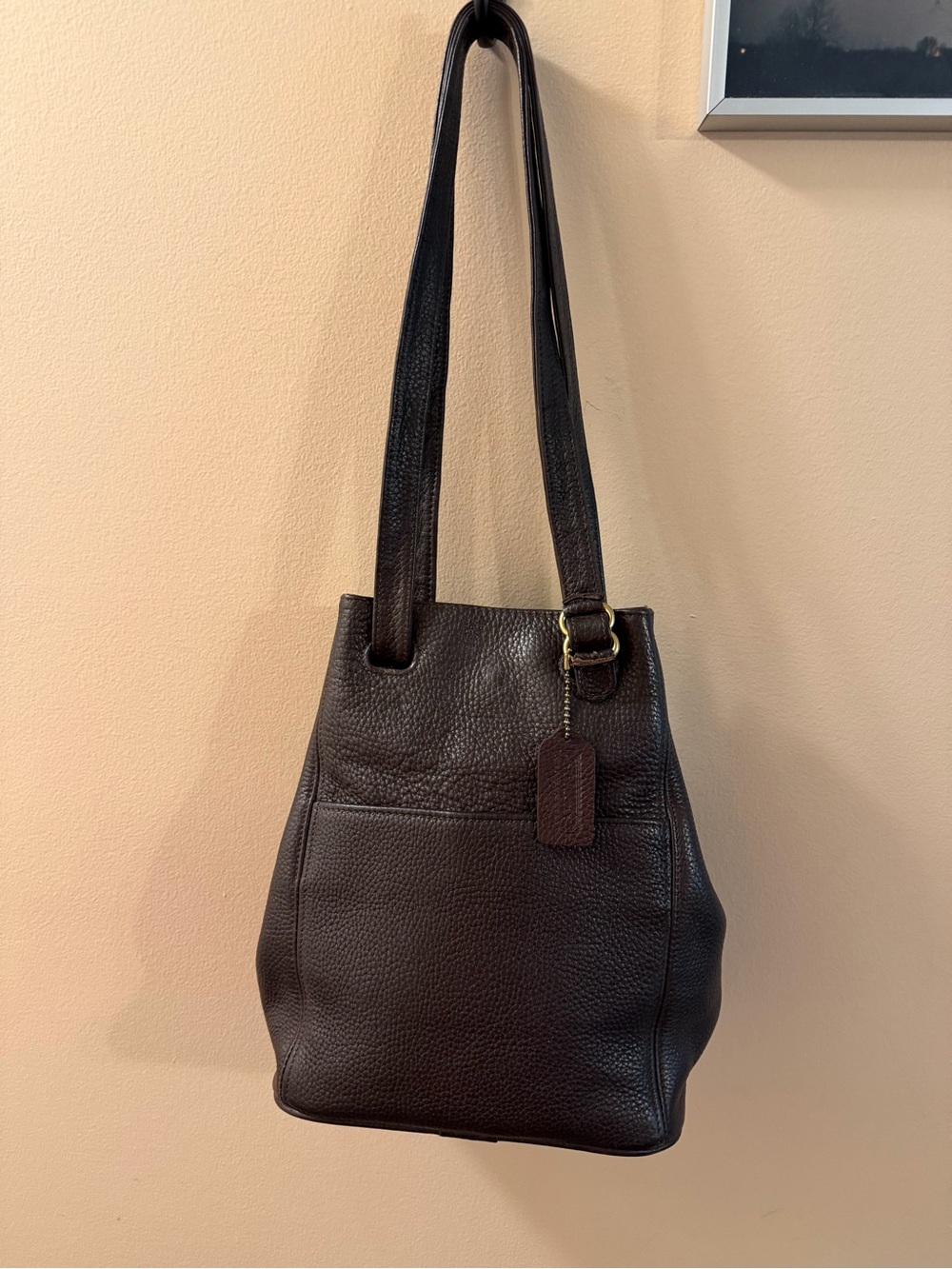 Sold Vintage Coach Sonoma dark brown pebbled leather shoulder b2006 model 4923 - Picture 2 of 11